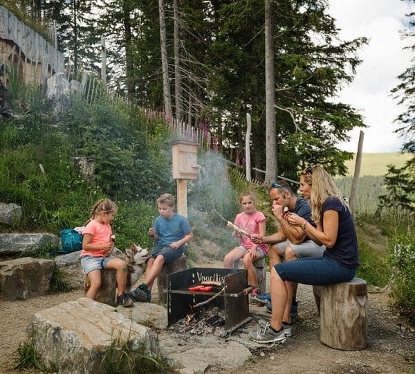 Grillplausch beim Verweilplatz am Vogellisi Erlebnisweg in Adelboden